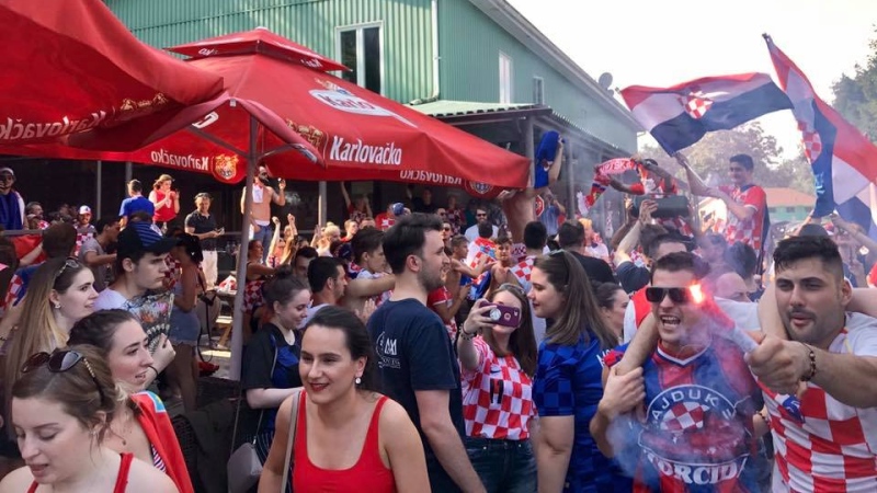 Croatian fans in 2018 in Montreal show just how intense it can get when the checker-jerseyed faithful get together. SOURCE: Croatian Catholic Youth-Montreal/Facebook