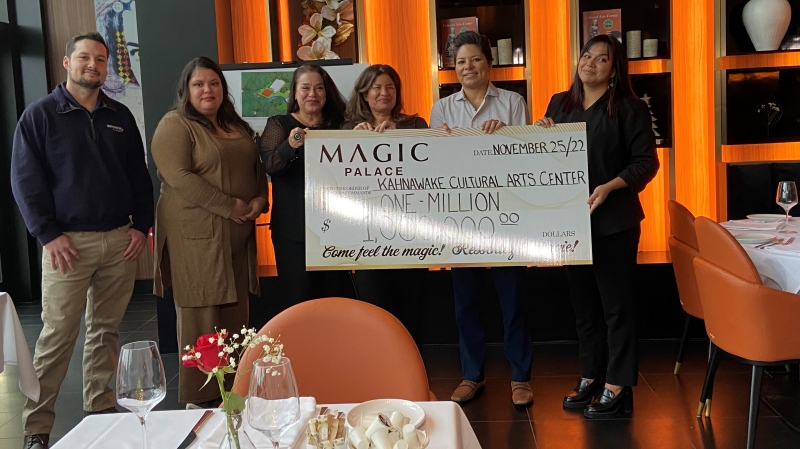 The Magic Palace poker house in Kahnawake donated $1 million to the planned multi-purpose building which will host the language and culture centre.