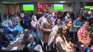 Watch parties like the one at the King's Head Pub were packed with red and white clad fans. (Source: Mason DePatie, CTV News)