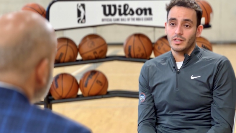33-year-old Eric Khoury has turned a major in aerospace engineering into a career in basketball. 