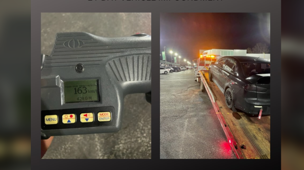 Police clocked one driving speeding 163 km/h in a posted 60 km/h zone on Friday, Nov. 25, 2022. (Courtesy: Windsor Police Service)