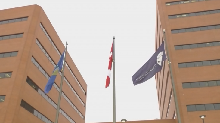 The Jubilee and Provincial Buildings in downtown Fort McMurray in March 2022 (Sean Amato/CTV News Edmonton.)