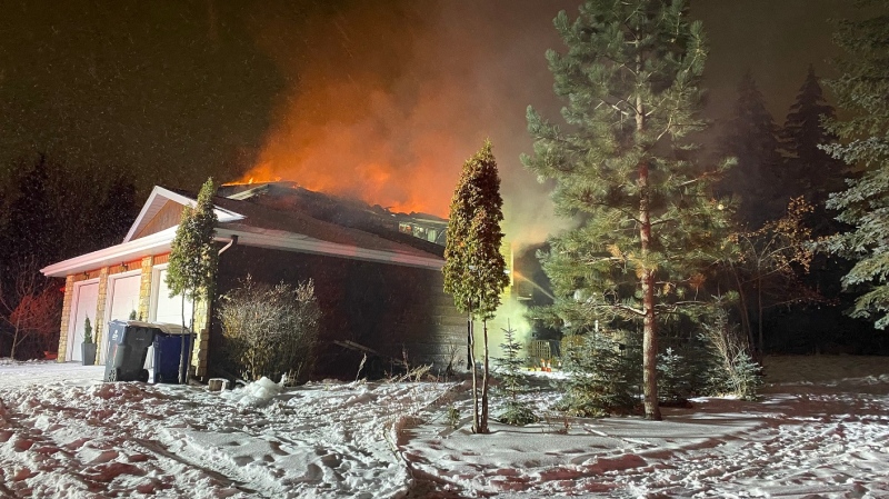 The Saskatoon Fire Department responded to a three-car garage blaze in Furdale early Monday morning.