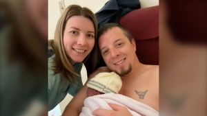 The Coopers say the baby is healthy and calls Kim Fortune, who helped deliver the baby along the side of the road, a "saviour."
