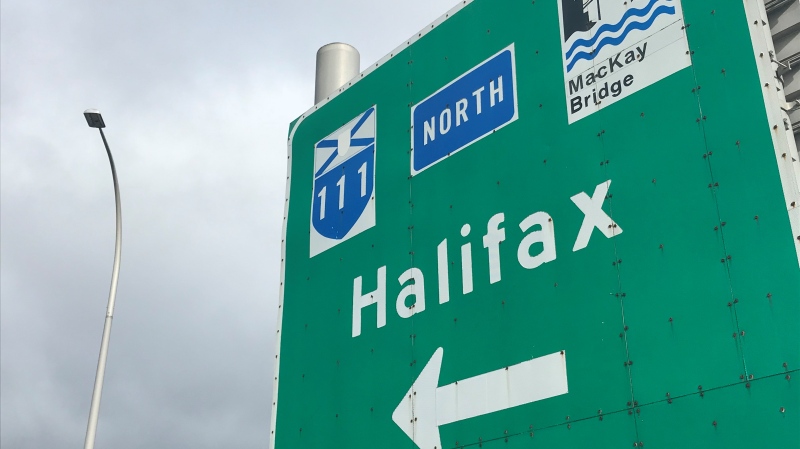 A road sign is pictured in Halifax on Nov. 28, 2022. (Jonathan MacInnis/CTV) 