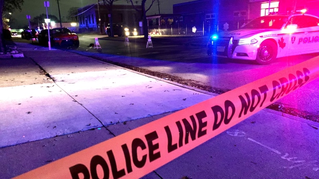 Police are investigating a fatal shooting that claimed the life of a 26-year-old man in Windsor, Ont. on Monday, Nov. 28, 2022. (Rich Garton/CTV News Windsor) 