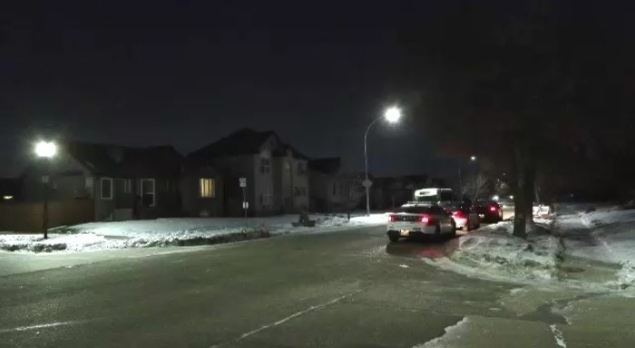 Police officers were on scene of a Transcona home on Monday, Non. 28, 2022.