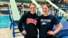 Regina based divers Chelsey Dorosch (left) and Abby Ounsworth (right) are both accepting offers Division I