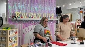 The KWFamous Holiday Pop-Up Shoppe opens in downtown Kitchener. (CTV News/Hannah Schmidt)