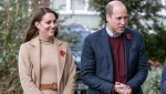 Britain's Prince William and Britain's Kate, Princess of Wales, arrive for a visit to The Street, a community hub that hosts local organisations to grow and develop their services, in Scarborough, North Yorkshire, Thursday Nov. 3, 2022. (Danny Lawson/PA via AP)
