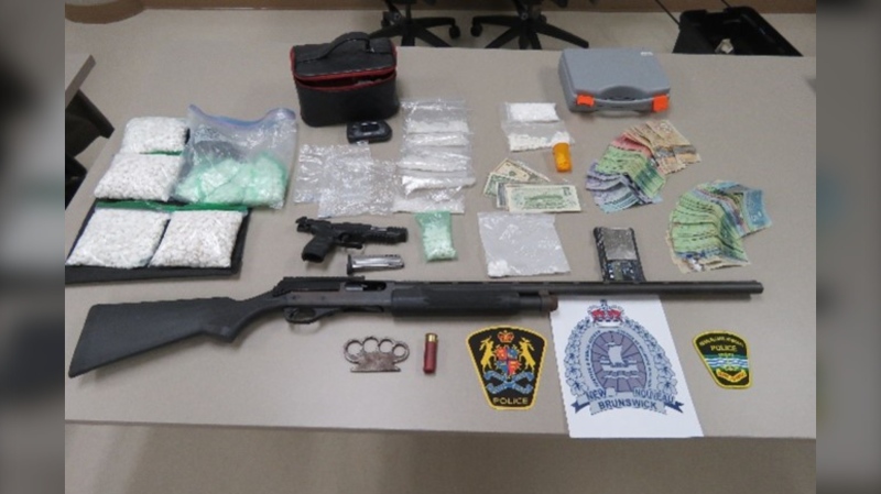 According to police, search warrants were executed by the Integrated Enforcement Unit (I.E.U.) at an address in the city's north end on Tuesday. (Courtesy: Saint John Police Force)