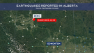Nov. 30 2023 Alberta earthquakes