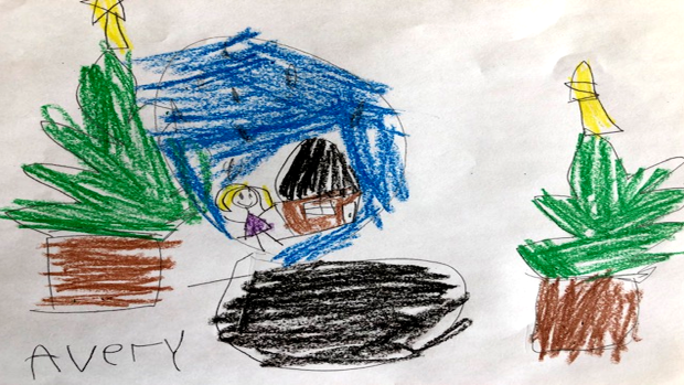 "This is me in a snow globe" by Avery, Senior kindergarten, Holy Name of Mary
