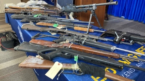 Police seized 22 weapons over the course of the investigation, including an Uzi, as well as more than 4,500 rounds of ammunition and five tubes of commercial-grade explosives. (CTV News)