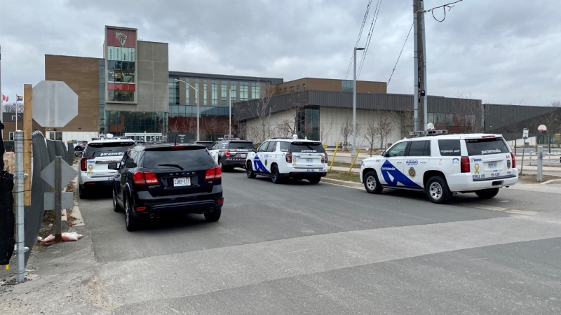 Emergency responders rushed to Scarborough's David and Mary Thomson Collegiate Thursday afternoon following reports of a person with a gun inside the school. 
