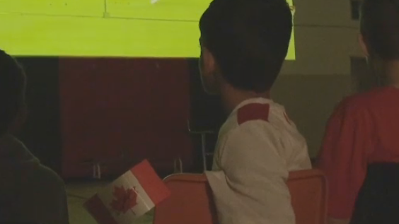 Kitchener students inspired by Canada’s World Cup performance. (CTV Kitchener)