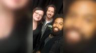 "Yellowstone" actors Ian Bohen and Denim Richards record a video for fan Paige Devernishyk’s father who is in hospital. (Photo courtesy: Paige Devernishuk.
