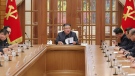 This photo provided on Dec. 1, 2022, by the North Korean government shows North Korean leader Kim Jong Un, centre, attends a meeting of the Central Committee of the ruling Workers' Party in Pyongyang, on Nov. 30, 2022. Independent journalists were not given access to cover the event depicted in this image distributed by the North Korean government. The content of this image is as provided and cannot be independently verified. (Korean Central News Agency/Korea News Service via AP)