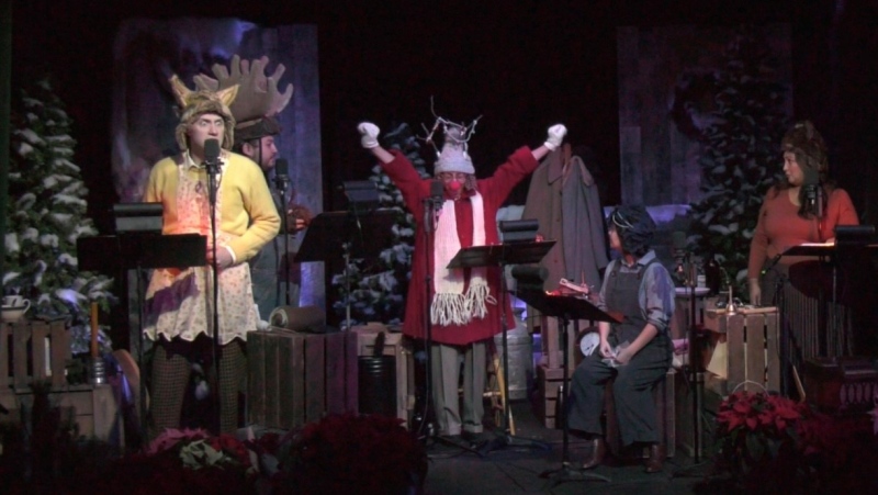 'Making Spirits Bright', performed by the Globe Theatre on stage at The Artesian. (Gareth Dillistone/CTV News)