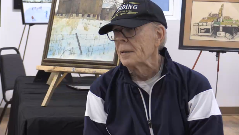 Michael Harding has been painting for the better part of 60 years but was rocked when he was diagnosed with Parkinson's Disease (Steve Mansbridge/CTV News). 