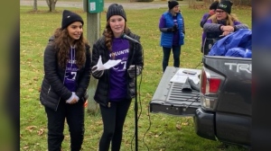 Lujayn Abuamer, left, and Rachel Ross-Hamilton planned a five-kilometre walk and run on Sunday to honour their late friend Lexi Daken.