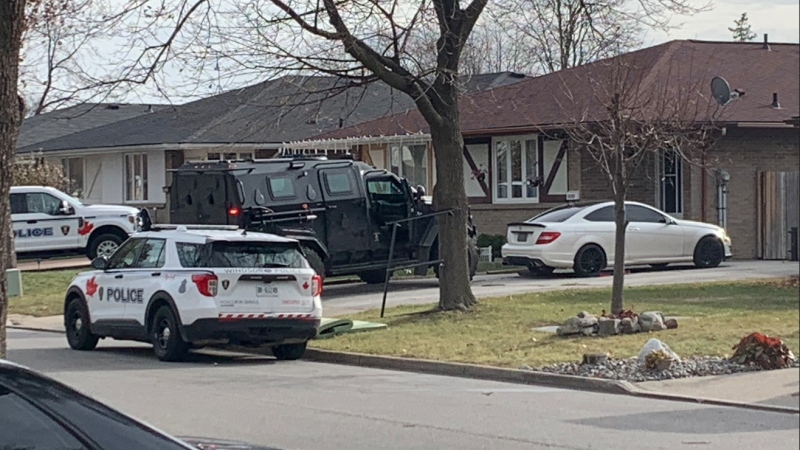 Windsor police responded to the 10,000 block of Winslow Road in Windsor, Ont., on Monday, Dec. 5, 2022. (Bob Bellacicco/CTV News Windsor)