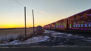 Holiday Train rolled through town in Sidney. Photo by Duane Arndt.