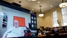 Richard Cottingham makes a remote appearance at a courtroom in Mineola, N.Y., Monday, Dec. 5, 2022. (AP Photo/Seth Wenig)