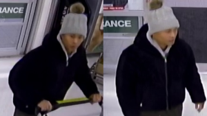 The Coquitlam RCMP released photos of a suspect in an alleged assault at a Superstore on Nov. 4, 2022. 