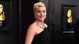 Lady Gaga arrives at the 64th annual Grammy Awards at the MGM Grand Garden Arena on April 3, 2022, in Las Vegas. (Photo by Jordan Strauss/Invision/AP, File)