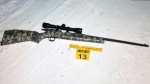 ASIRT says this rifle was found at the Maskwacis scene where an RCMP officer shot an armed man on Dec. 1, 2022. (Supplied)