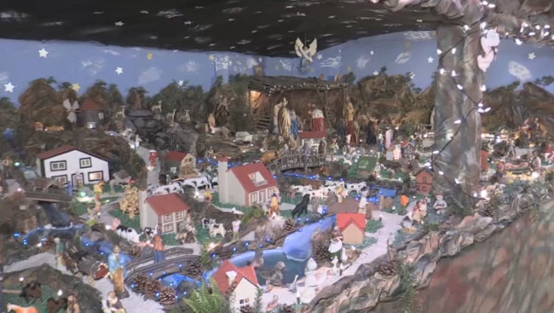 A Barrie man has once again put out a nativity scene that takes months to create (Steve Mansbridge/CTV News Barrie). 
