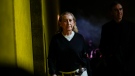 Miuccia Prada departs after the Prada Fall/Winter 2022-2023 fashion collection, unveiled during the Fashion Week in Milan, Italy, Thursday, Feb. 24, 2022. (AP Photo/Luca Bruno)