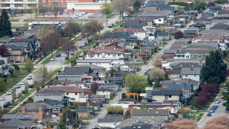 Homes are pictured in Vancouver on April 16, 2019. (THE CANADIAN PRESS/Jonathan Hayward)