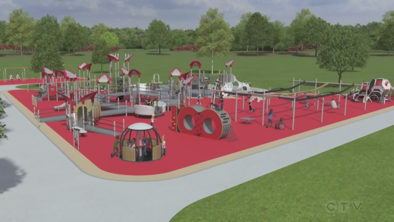 Painswick Park in Barrie, Ont., will be outfitted with a new accessible, inclusive playground. (Supplied)
