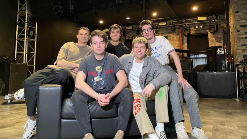 Members of the London band 'New Friends' at Rum Runners, where they'll perform as headliners on Feb. 3, 2023. (Carlyle Fiset/CTV News London)