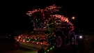 An agricultural machine decorated for the Rockwood Farmers’ Annual Santa Clause Parade of Lights in former parades. (CTV Kitchener)