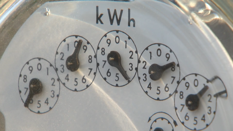 An electricity meter in a file photo.