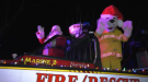 Santa helped members of the Oro-Medonte fire department spread holiday safety tips on Fri. Dec. 9, 2022 (Dave Erskine/CTV News Barrie)