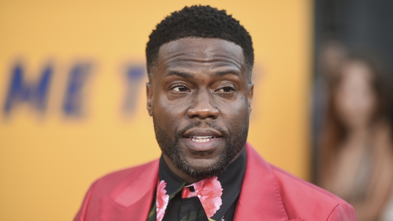 Kevin Hart arrives at the premiere of "Me Time" on Tuesday, Aug. 23, 2022, at the Regency Village Theatre in Los Angeles. (Photo by Richard Shotwell/Invision/AP)