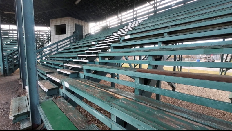 Grand stand at Lacasse Park in Tecumseh, Ont. on Thursday, Dec. 15, 2022. (Bob Bellacicco/CTV News Windsor)