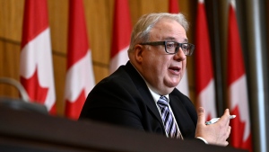 Canadian Taxpayers Ombudsperson, Francois Boileau, speaks during a news conference after releasing his 2021-2022 Annual Report, in Ottawa, on Tuesday, Dec. 13, 2022. THE CANADIAN PRESS/Justin Tang