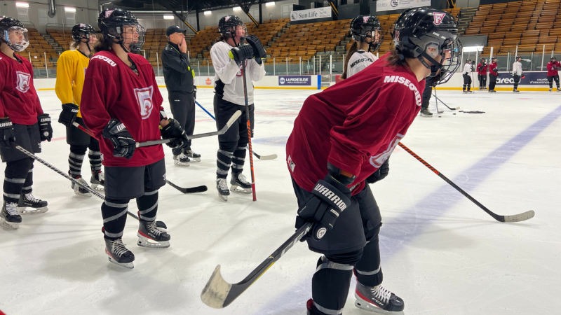 The Montreal Force women practice at the Verdun Auditorium, but play their "home" games across Quebec in the Premier Hockey Federation. (Daniel J. Rowe/CTV News)