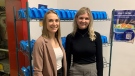 Jacquie Hutchings (L) of Woodslee, Ont. and Kayli Dale of St. Thomas, Ont. formed the environmentally friendly company "Friendlier." (Brent Lale/CTV News London)