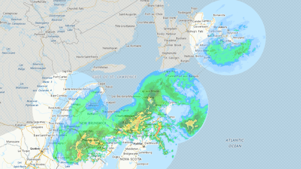 Weather radar for Atlantic Canada