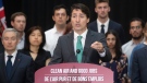 Prime Minister Justin Trudeau speaks during an electric battery announcement at Queen’s University in Kingston, Ont., on Wednesday July 13, 2022. THE CANADIAN PRESS/Lars Hagberg 