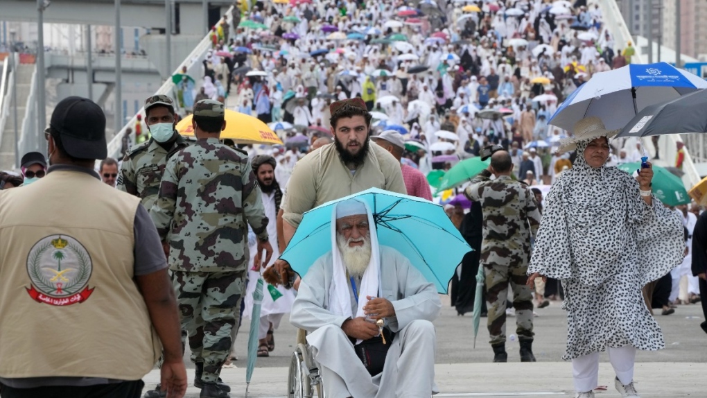 Pilgrims take part in the hajj in Mecca, in 2022