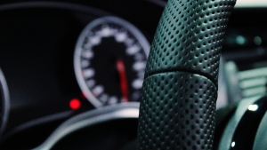 A steering wheel in a stock photo. (Pexels/Malte Luk)