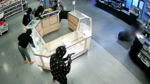 Security image of a pawn shop robbery in Edmonton on January 10, 2023 (Credit: Edmonton Police Service.)