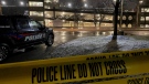 Police at the scene of a serious crash in Brantford. (Terry Kelly/CTV Kitchener) (Jan. 12, 2023)